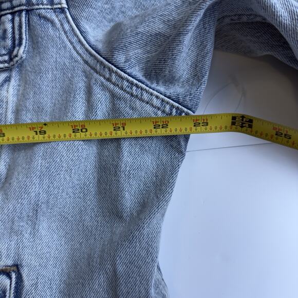 LUCKY BRAND Women Denim Tomboy Trucker Jacket CL Classic Light Acid Wash Jean - Picture 5 of 6